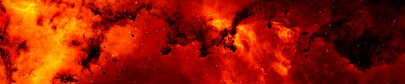 Fiery nebula in space