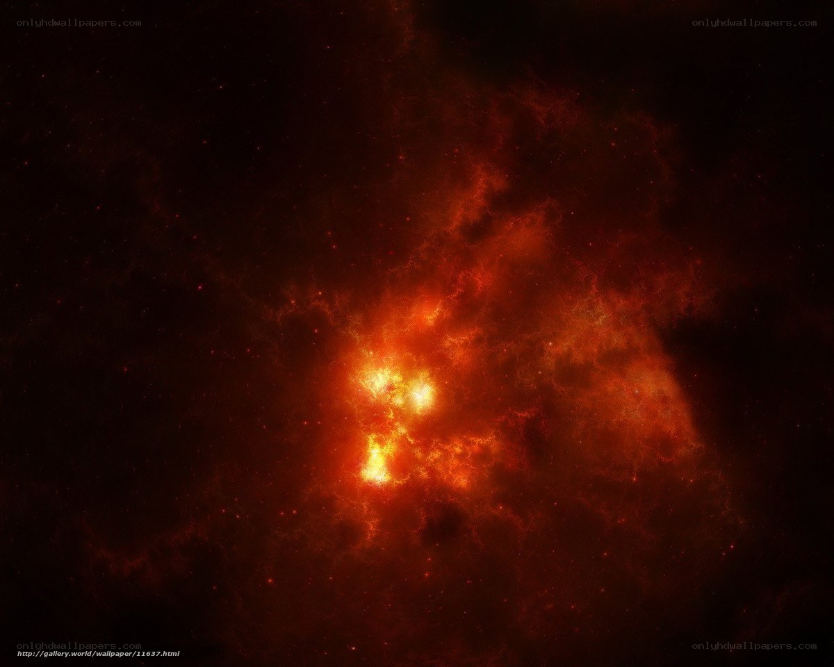 Fiery Nebula in Space