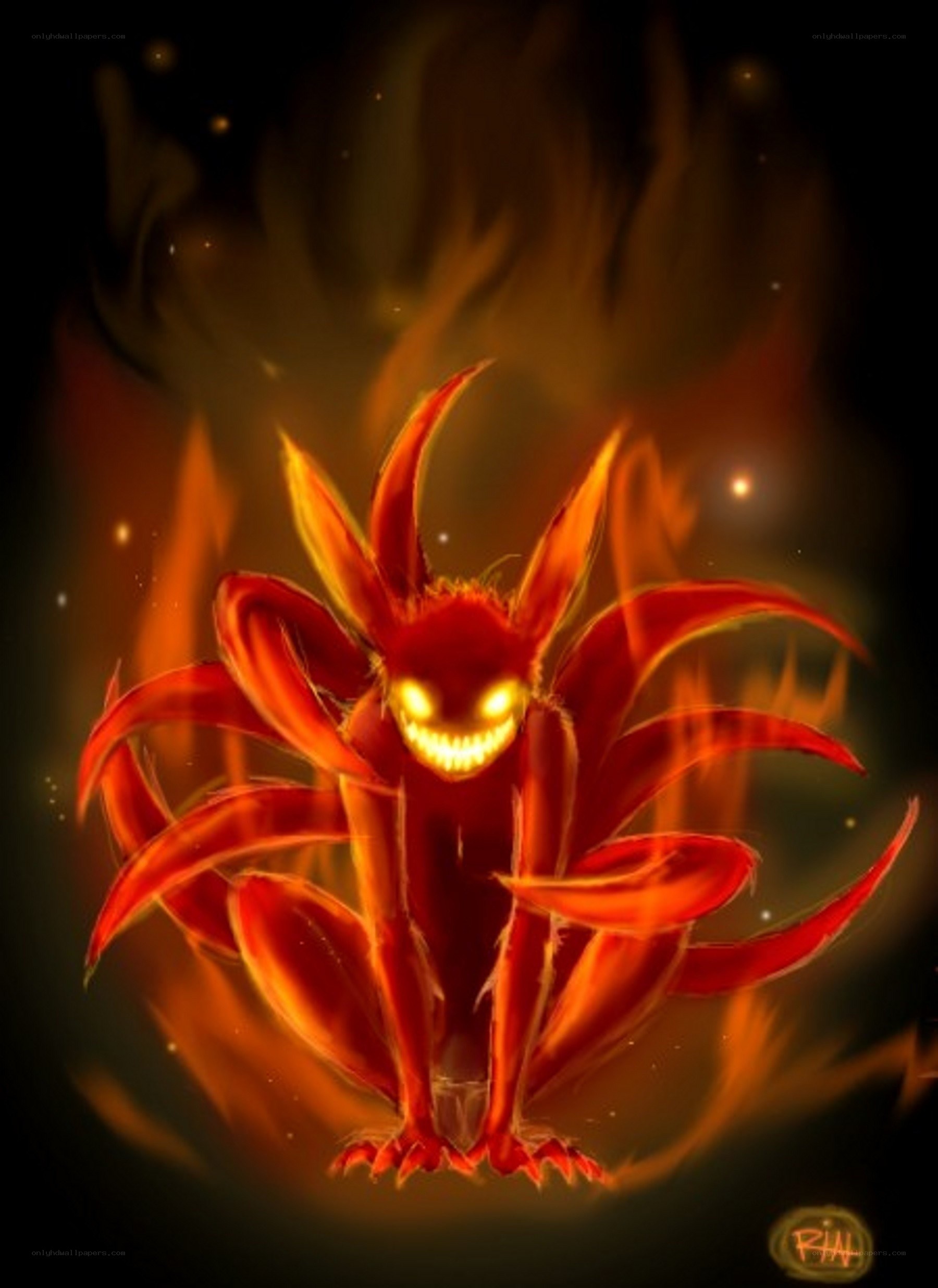 fiery nine-tailed demon