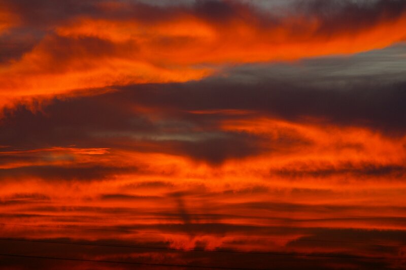 Fiery Orange Clouds