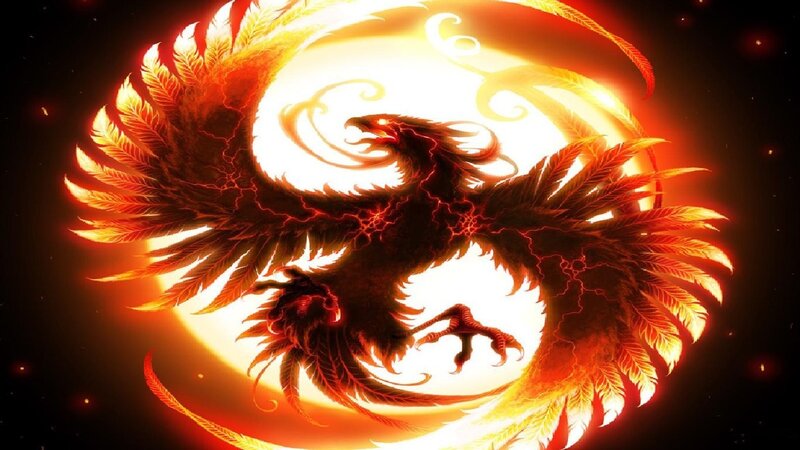 Fiery Phoenix Bird — Orange