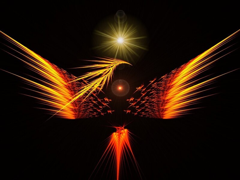 fiery phoenix rising