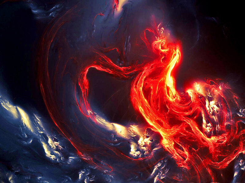 Fiery Phoenix Swirl