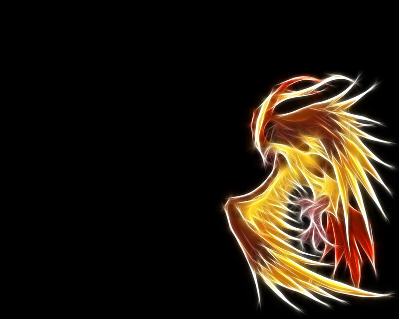 fiery phoenix wings