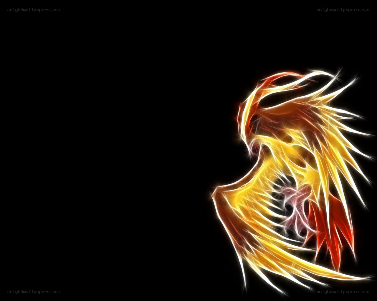 fiery phoenix wings