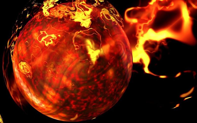 Fiery Planet Sphere