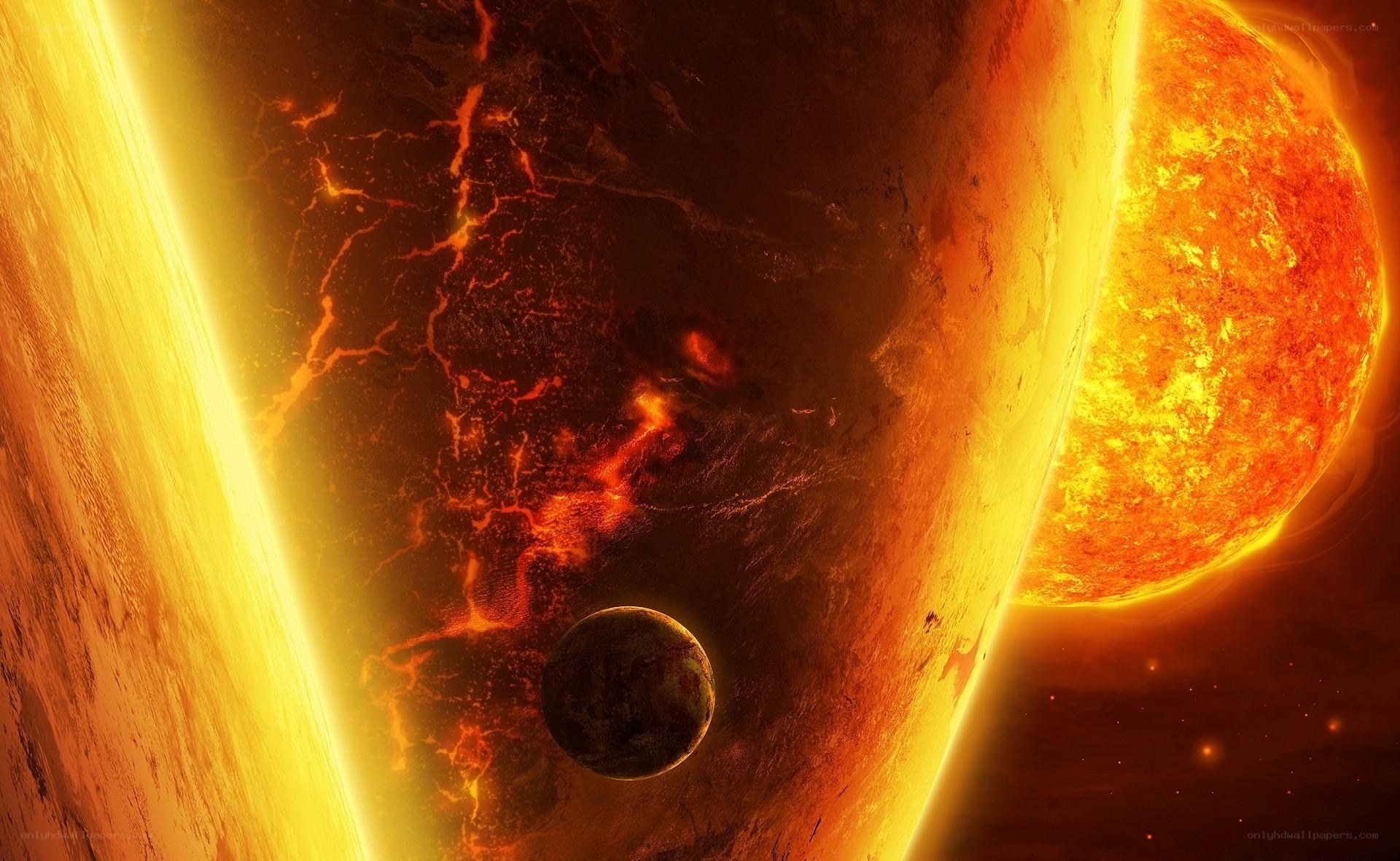 Fiery planet system