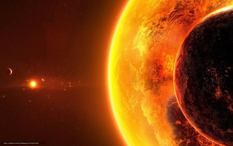 Fiery planets in space