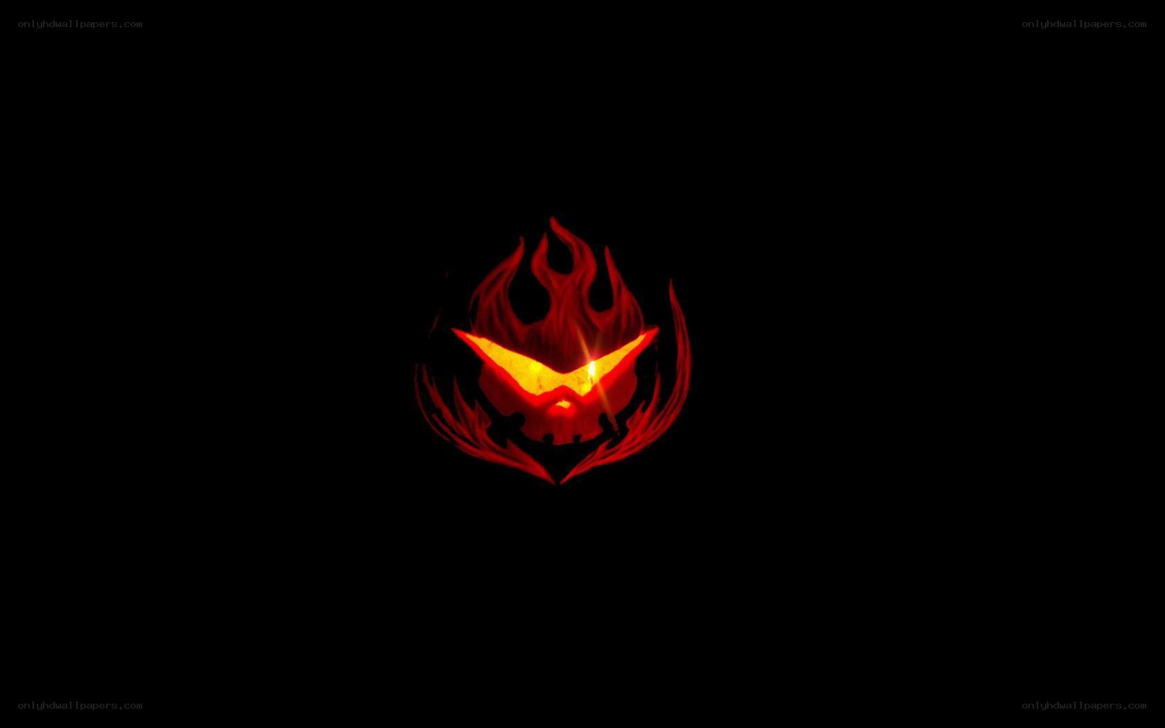 fiery pumpkin face