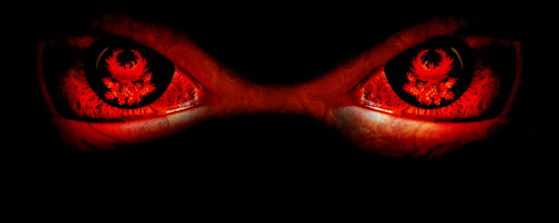Fiery red eyes