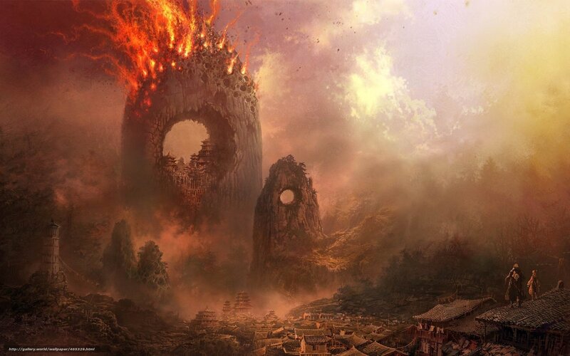 Fiery Ruins of a Lost City