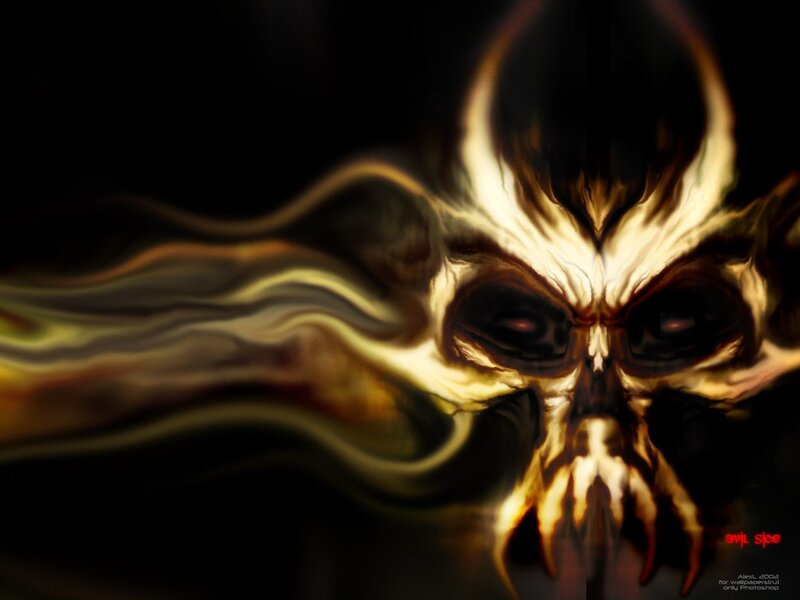 fiery skull demon