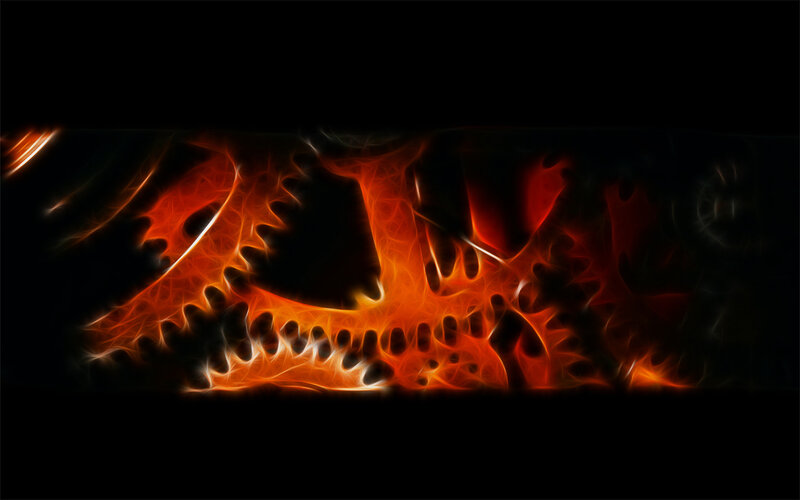 Fiery skull design