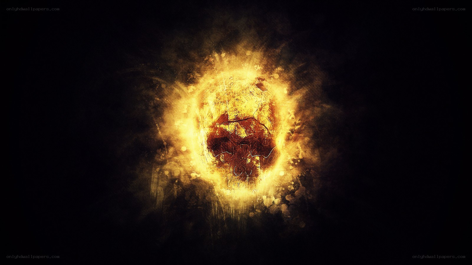 fiery skull explosion