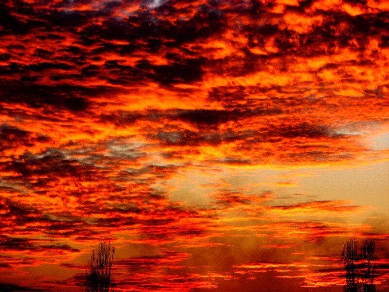 Fiery Sky at Sunset