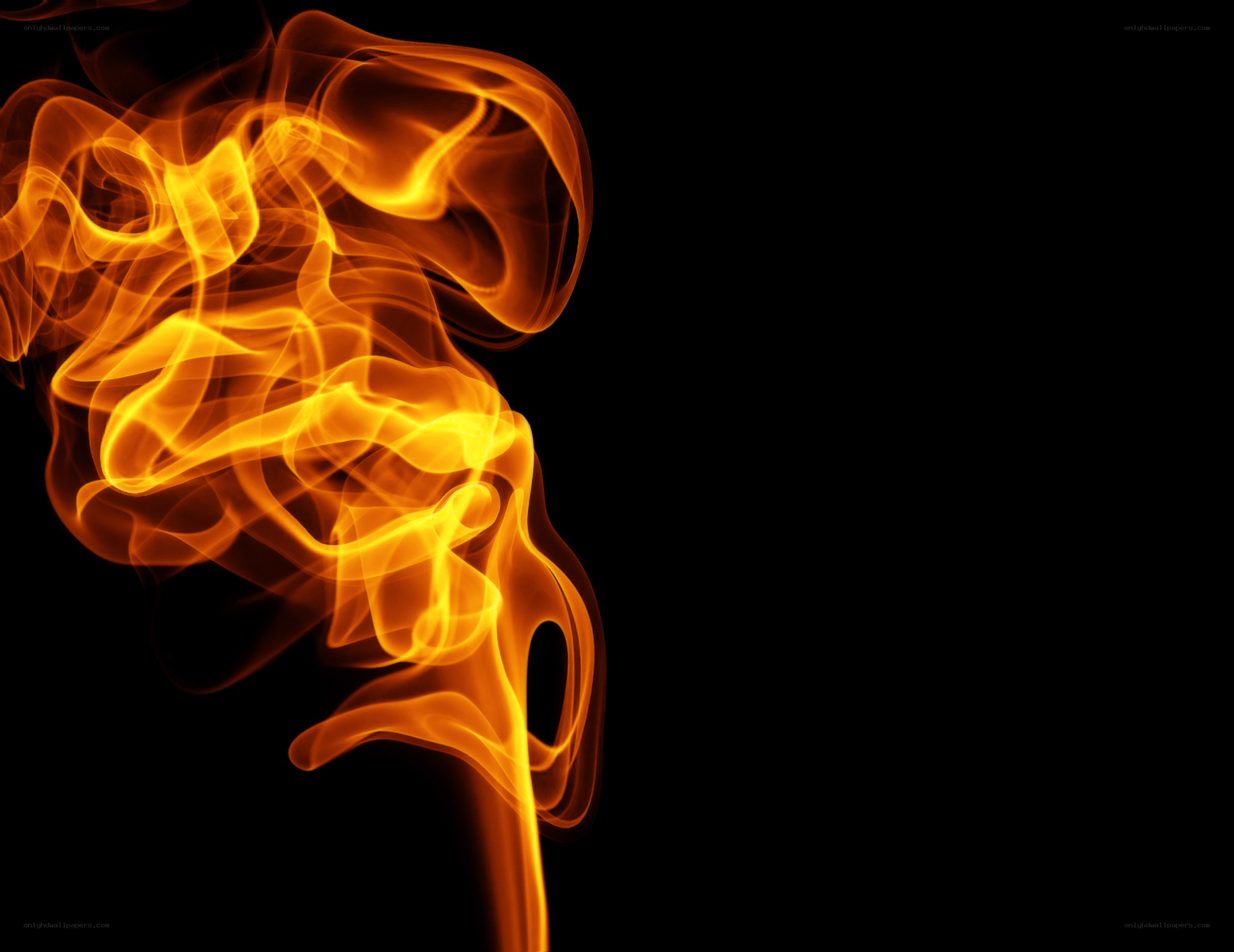 Fiery smoke swirl