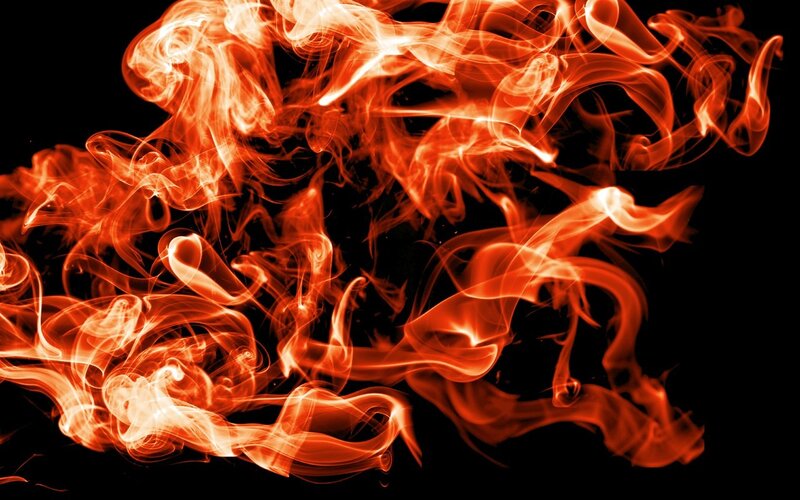 Fiery smoke swirls