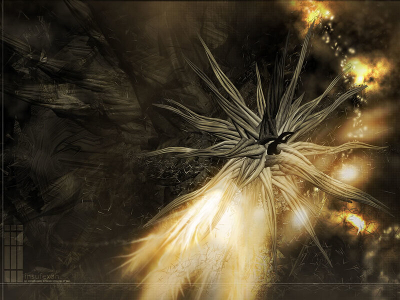 Fiery spiky entity explosion