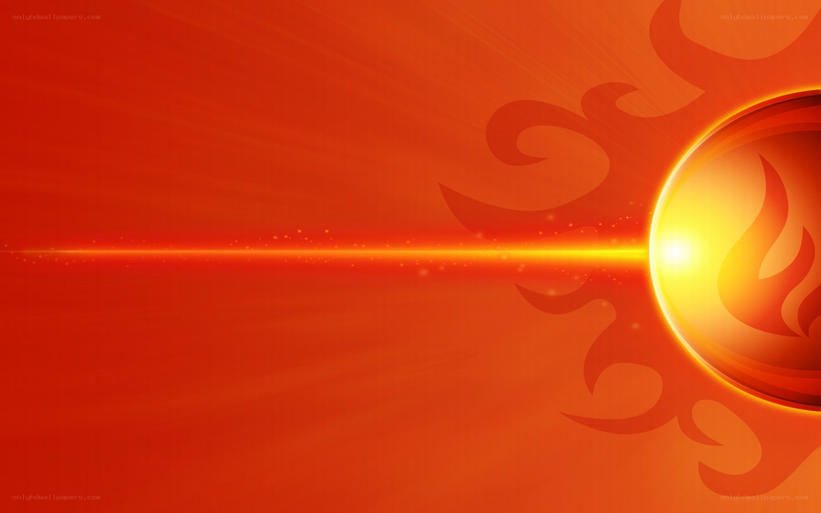 Fiery Sunburst Background