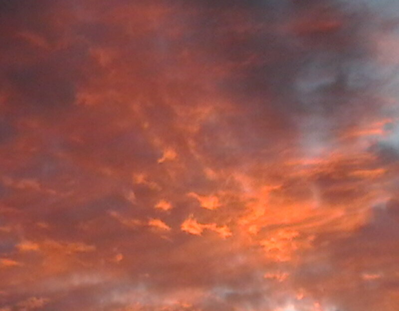 Fiery sunset sky