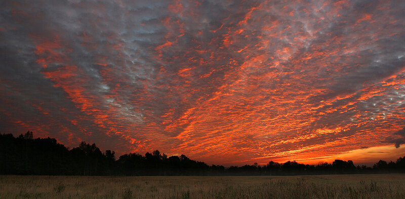 Fiery Sunset Sky — Orange, Dramatic