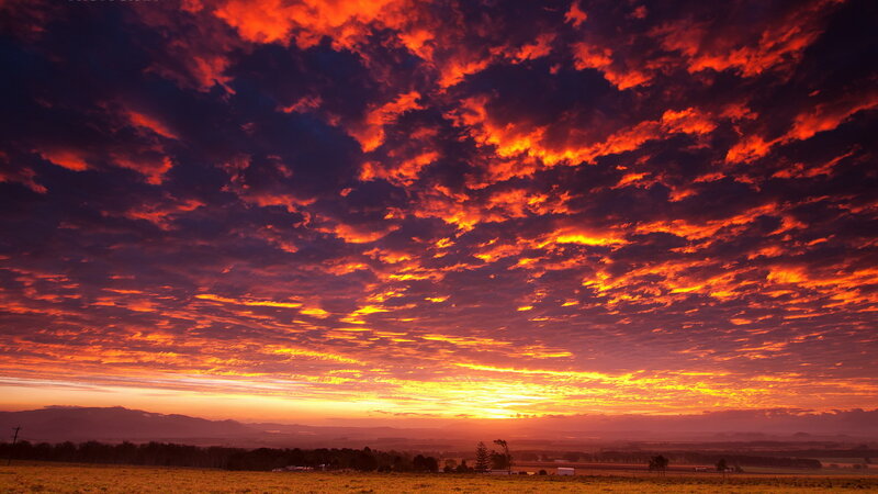 Fiery Sunset Sky — Orange