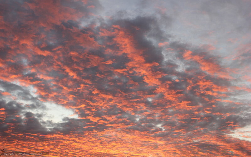 Fiery sunset sky