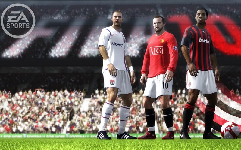 FIFA soccer players on field