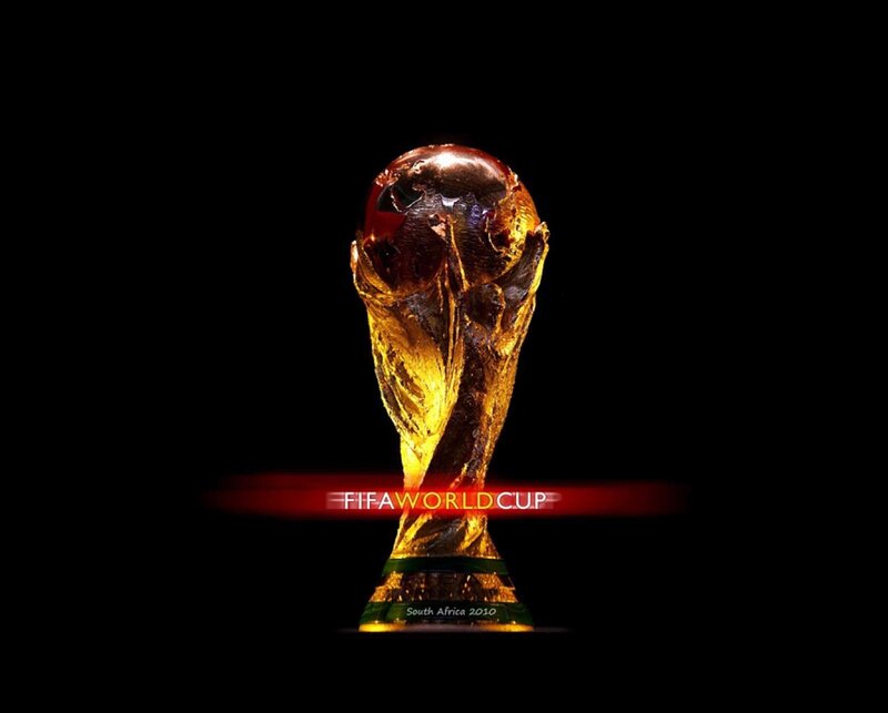 FIFA World Cup Trophy — Black, Dramatic, Photograph, Text, Gold