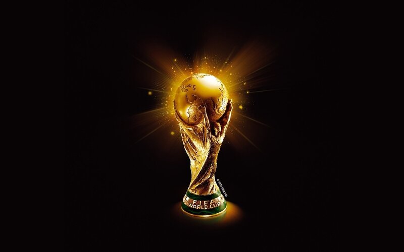 FIFA World Cup Trophy — Gold, Dramatic, 3d Render, Light Rays