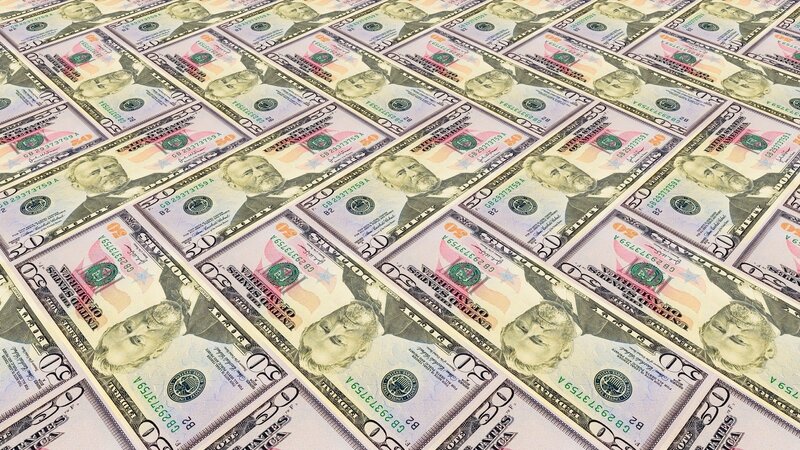 Fifty-dollar Bills — Green, Neutral, Photograph