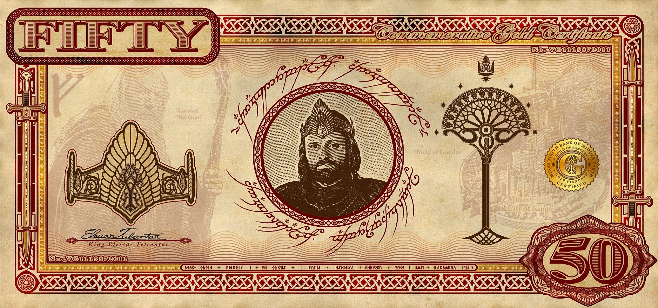 Fifty Gold Certificate