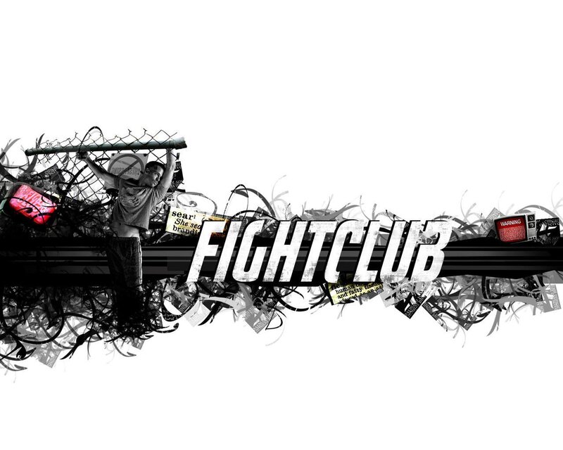 Fight Club logo with collage