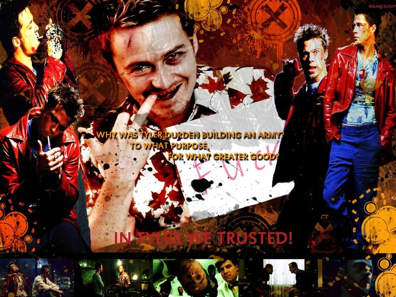 Fight Club movie collage