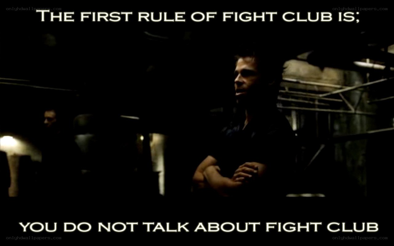 Fight Club rule quote