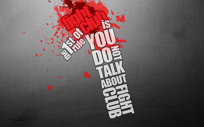 Fight Club rule text art