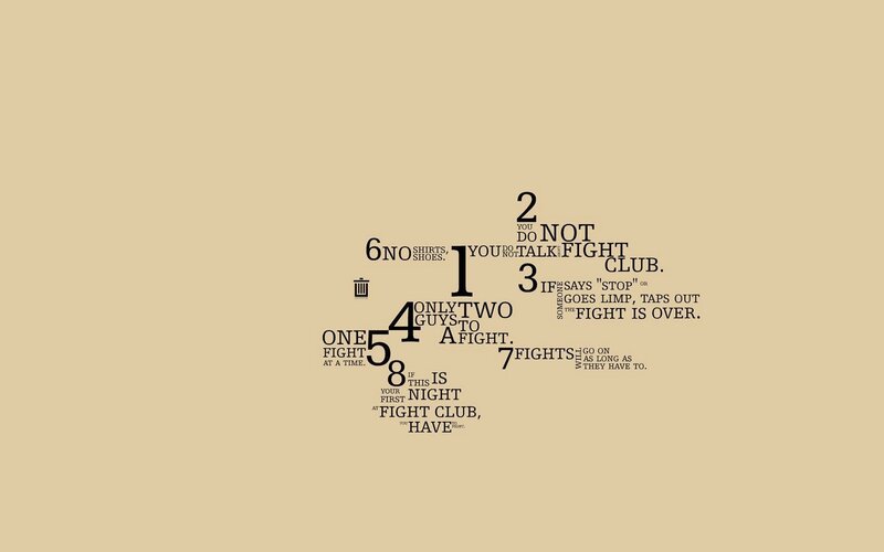 Fight Club Rules — Beige