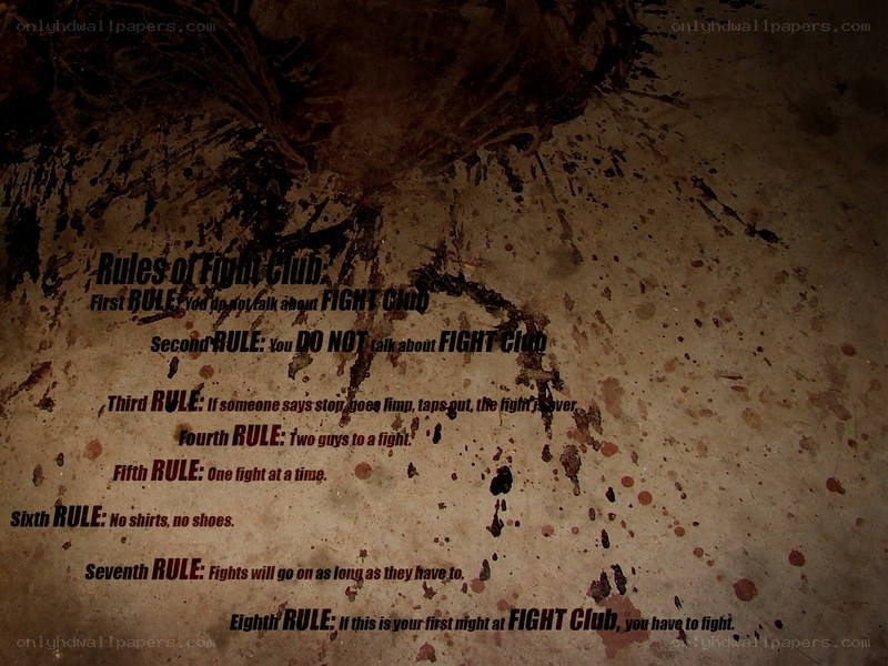 Fight Club rules poster