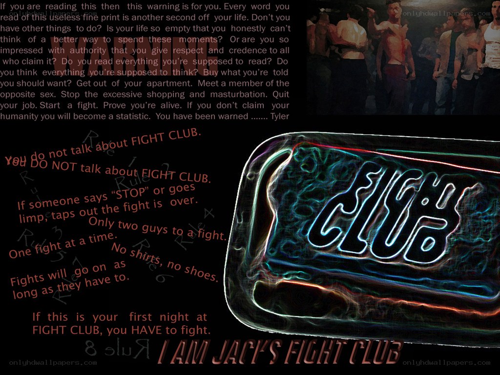 Fight Club rules poster