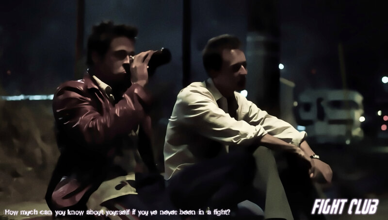 Fight Club scene at night