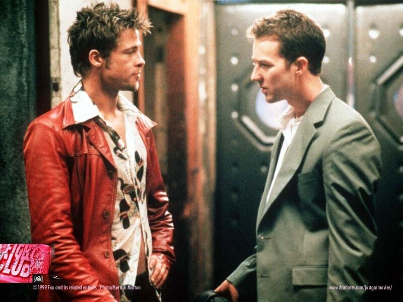 Fight Club scene with Brad Pitt