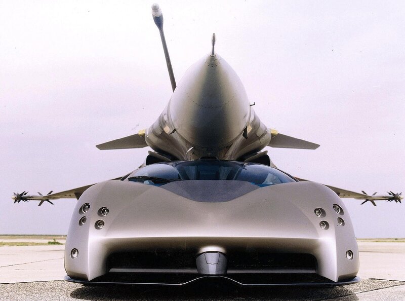 Fighter Jet and Car