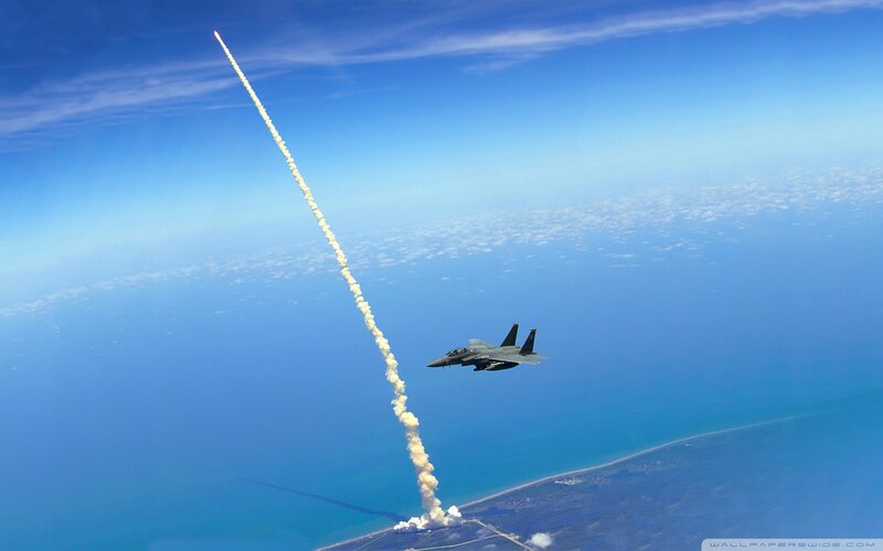 Fighter Jet and Rocket