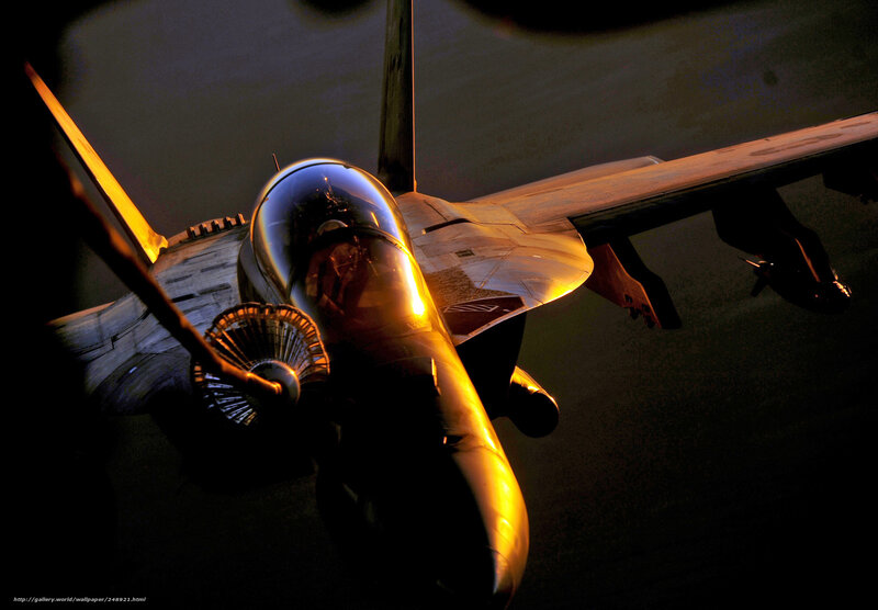 fighter jet at sunset