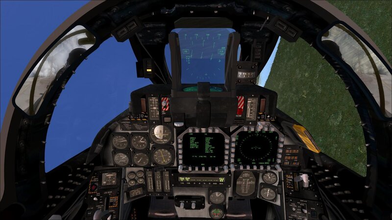 Fighter Jet Cockpit — Black, Technical, Afternoon