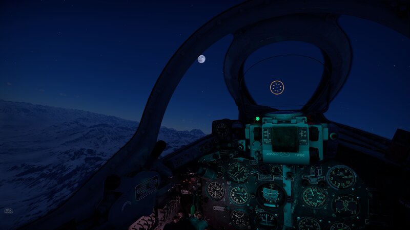 Fighter Jet Cockpit — Blue, Dark, Serene