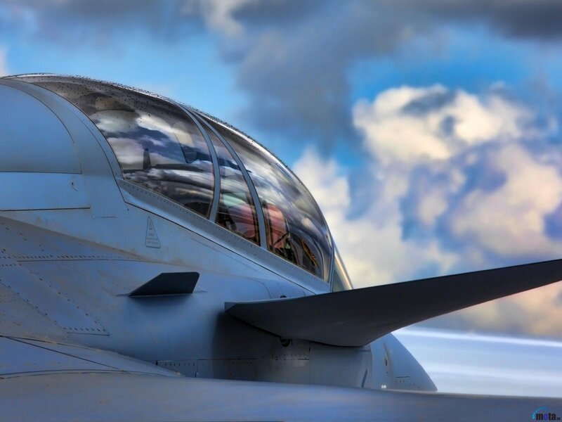 Fighter Jet Cockpit — Blue, Dramatic, Afternoon