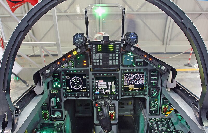 fighter jet cockpit interior