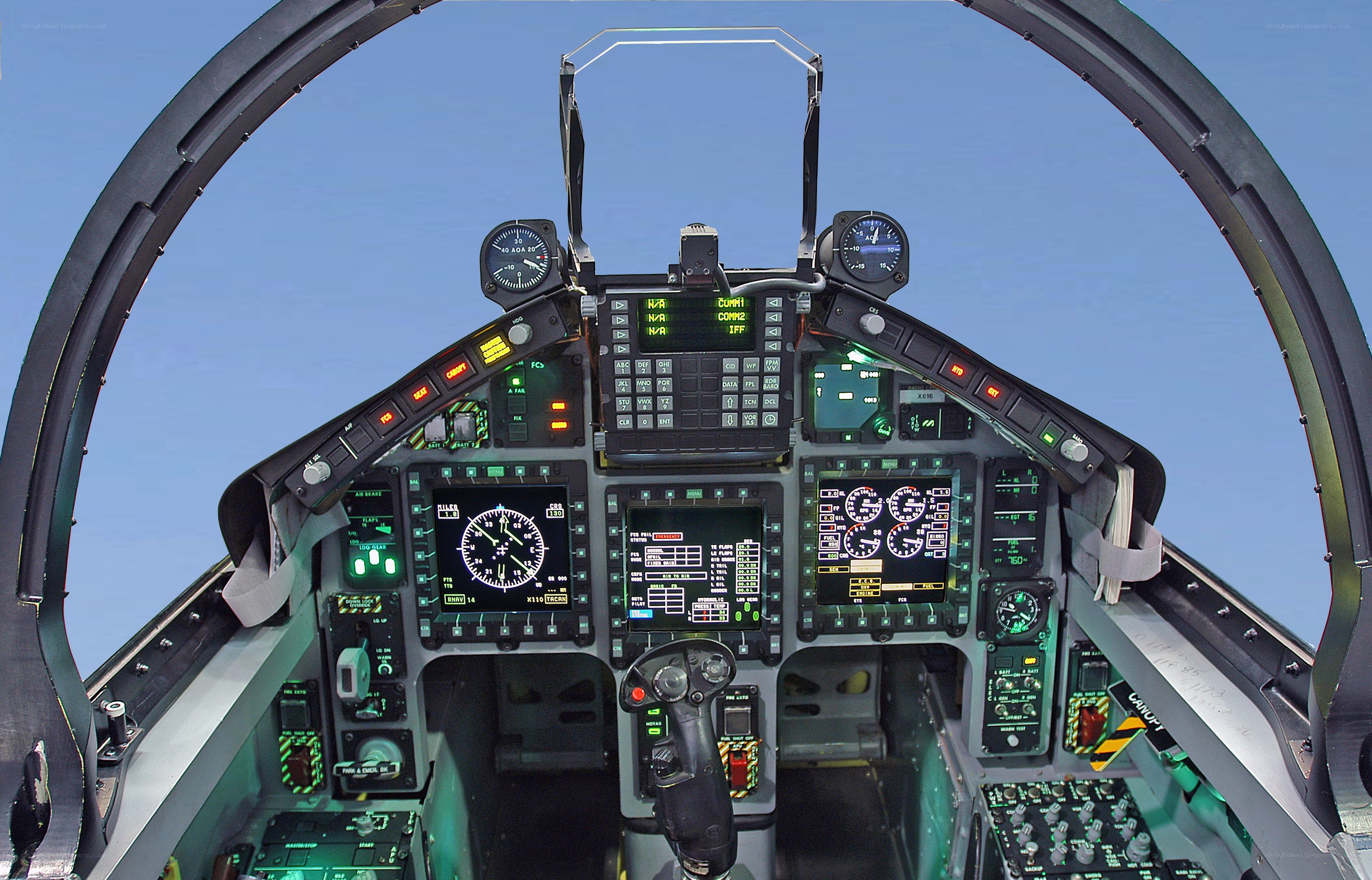 fighter jet cockpit interior