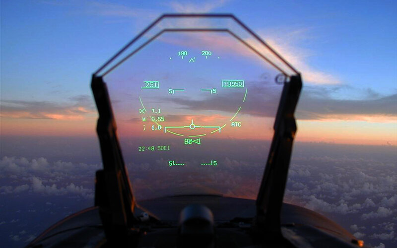 Fighter jet cockpit view